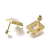 304 Stainless Steel Cubic Zirconia Stud Earring Findings STAS-B087-07C-G-2