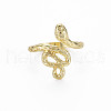 Snake Shape Rack Plating Alloy Cuff Rings RJEW-Q163-028A-RS-1