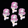 Printed Natural Wooden Beads WOOD-S055-30B-1