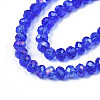 Electroplate Glass Beads Strands EGLA-A034-T8mm-B27-3