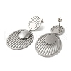Stainless Steel Stud Earrings for Women EJEW-C110-04P-2