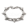 304 Stainless Steel Oval Link Chain Bracelets BJEW-A033-01P-4