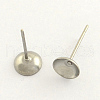 Tarnish Resistant 304 Stainless Steel Post Stud Earring Findings STAS-R063-48-1