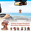 AHADERMAKER 6 Sets 6 Styles Acrylic Cowboy Boot Car Hanging Decoration HJEW-GA0001-51-6