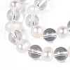 Transparent Glass Beads Strands PEAR-N019-06-4