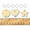 50Pcs Undyed Wood Connector Charms WOOD-FS0001-12A-5