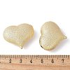 Heart Brass Beads KK-F892-36G-3