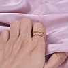 Stainless Steel Adjustable Cuff Rings for Women AY9987-2-2