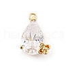 Brass Micro Pave Cubic Zirconia Pendants KK-K371-40A-G-1