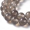 Natural Grey Agate Beads Strands X-G-G067-8mm-1-3