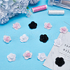 Gorgecraft 30Pcs 3 Styles 3D Rose Flower Polyester Computerized Embroidered Ornament Accessories FIND-GF0006-03B-4