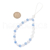 Heart Cat Eye Mobile Straps HJEW-JM03427-03-3