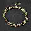 304 Stainless Steel Oval & Infinity Link Chain Bracelets for Women BJEW-K226-14C-G-2