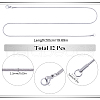 SUNNYCLUE 12Pcs 304 Stainless Steel Round Snake Chain Necklaces Set NJEW-SC0001-11-2