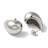 304 Stainless Steel Teardrop Stud Earrings for Wome EJEW-S237-01D-2