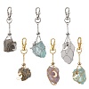 Moon & Star Alloy Swivel Lobster Claw Clasps & Brass Cable Chains AJEW-JB01335-2