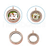 4Pcs 2 Style Alloy Glass Crystal Rhinestone Pendants PALLOY-TA0002-36D-13