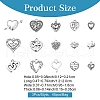 45Pcs 15 Styles Tibetan Styles Alloy Pendants FIND-YW0005-09-2