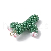 Glass Seed Beaded Cactus Pendants PALLOY-MZ00680-4