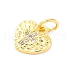 Brass Micro Pave Cubic Zirconia Pendants KK-D325-42G-2