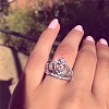 Fashionable Alloy Rhinestone Finger Rings FS-WG5016E-02-3