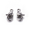 304 Stainless Steel Lobster Claw Clasps X-STAS-R050-9x5mm-2