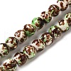 Synthetic Turquoise Dyed Camouflage Beads Strands G-E594-24M-A-1