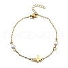 304 Stainless Steel Butterfly Link Bracelets BJEW-C098-01C-G-4