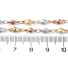 3-Color 304 Stainless Steel Ball Link Chain Necklaces NJEW-Q013-06-3