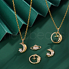 Beebeecraft 6Pcs 3 Styles Brass Micro Pave Clear Cubic Zirconia Pendants KK-BBC0001-50-5