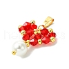 Shell Pearl Beads Glass Pendants PALLOY-MZ00432-02-3