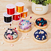 DICOSMETIC 4Pcs 4 Style Flower Pattern Japanese Style Cotton & Cloth Needle Pin Cushions DIY-DC0001-98-4