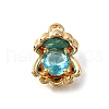 Brass Pave Cubic Zirconia Charms KK-C096-15G-02-1