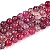 Dyed Natural Dragon Veins Agate Beads Strands G-Q462-128A-6mm-2