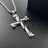 Stylish Punk Stainless Steel Cross Pendant Necklaces for Fashionable Men CC6741-2