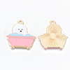 Alloy Enamel Pendants ENAM-T011-27KC-RS-2