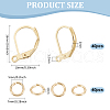 BENECREAT 40Pcs Brass Leverback Earring Findings KK-BC0013-02G-2