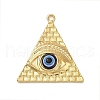 Alloy Egyptian Pyramid Eye Pendants PALLOY-K021-04G-1