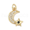 Rack Plating Brass Micro Pave Cubic Zirconia Pendants KK-H509-02G-02-1