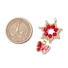 Glass Seed Beaded Flower Pendants PALLOY-MZ00623-04-2