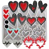 DIY Heart Theme Pendant Silicone Molds DIY-E065-06-1