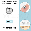 Beebeecraft 30Pcs 304 Stainless Steel Ball STAS-BBC0005-64B-2