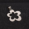Tarnish Resistant 201 Stainless Steel Flower Pendants STAS-I032-170-2