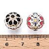 Round Brass Rhinestone Beads KK-Q080-01A-S-3