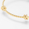 Brass Twisted Cuff Bangle X-BJEW-P168-F06-2