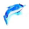 3D Dolphin Handmade Lampwork Display Decoration DJEW-C012-05-3