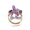 Natural Amethyst Finger Rings for Women RJEW-TA00202-03-4