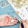 Unicraftale 20Pcs 2 Colors Ion Plating(IP) 304 Stainless Steel Stud Earring Findings EJEW-UN0001-75-2