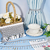 10 Yards Polyester Ribbons with Teardrop Tassel OCOR-WH0085-67A-5