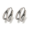316 Surgical Stainless Steel Hoop Earrings EJEW-D096-18D-AS-1